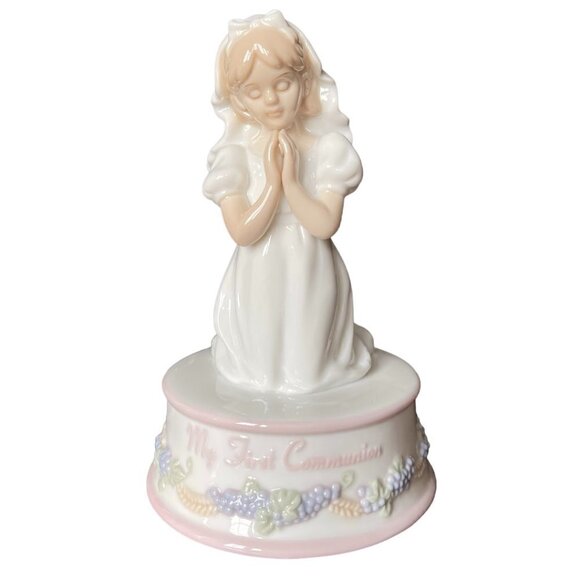 Roman The Valencia Collection Music Box 2001 Girl Figurine My First Communion - Picture 1 of 11